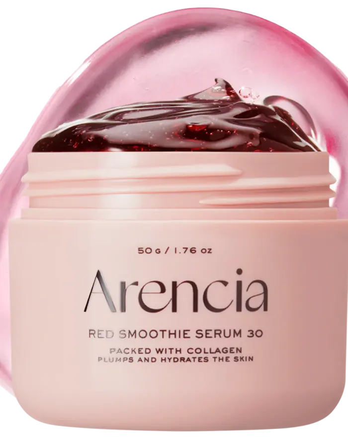 Arencia Overnight Red Smoothie Face Mask Serum, Glowing & Soothing with 30% red collagen, Niacinamide, Peptide, Vitamin E