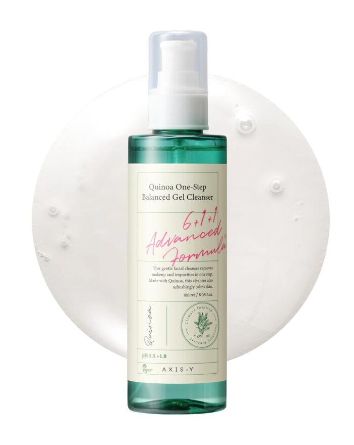 AXIS-Y Quinoa One Step Balanced Gel Cleanser - Deep Hydrating Makeup Remover Facial Cleansing Gel