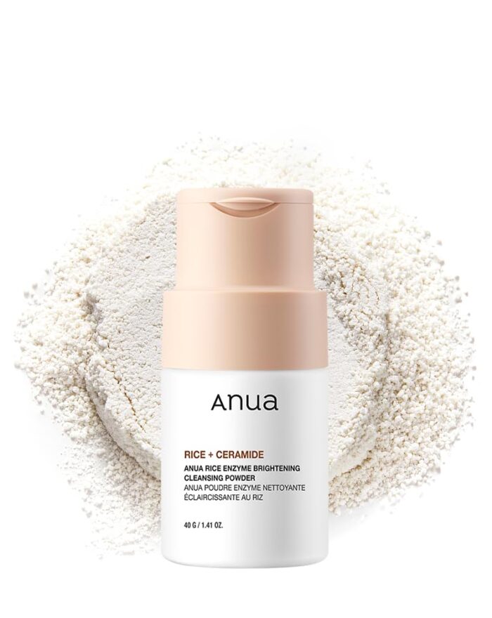ANUA Rice Enzyme Brightening Cleansing Powder, Exfoliating Powder-to-Foam Cleanser