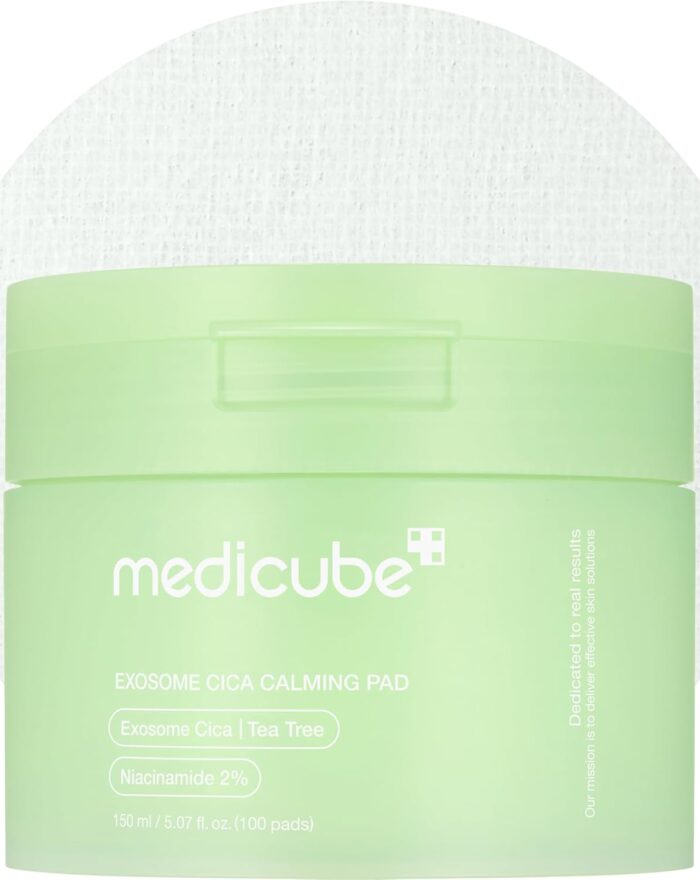 Medicube Exosome CICA Tea Tree Calming Toner Pads 100 Pads,