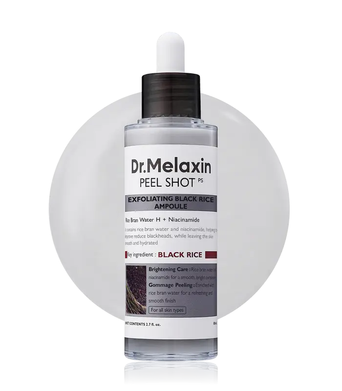 Dr.Melaxin Peel Shot Glow Black Rice Peeling Ampoule, 80ml