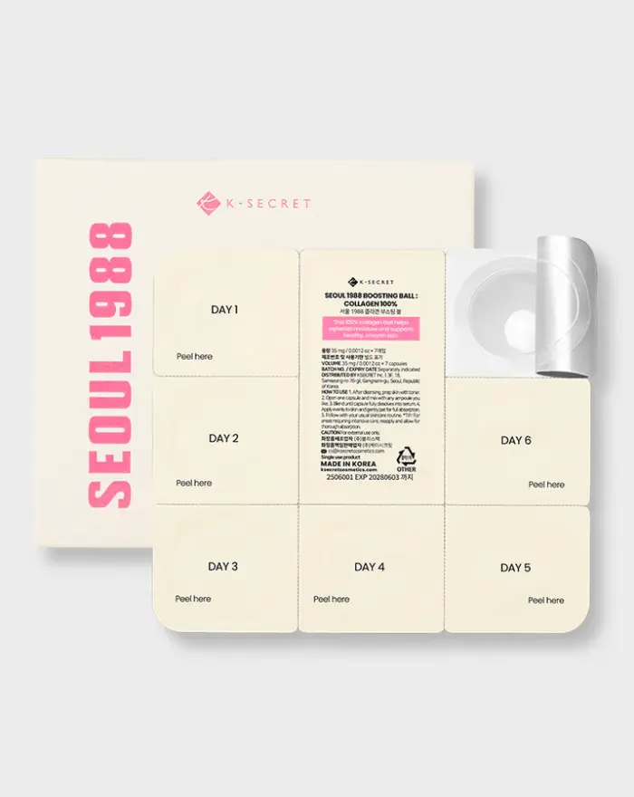 K-SECRET SEOUL 1988 Boosting Ball Collagen 100% 7capsules,
