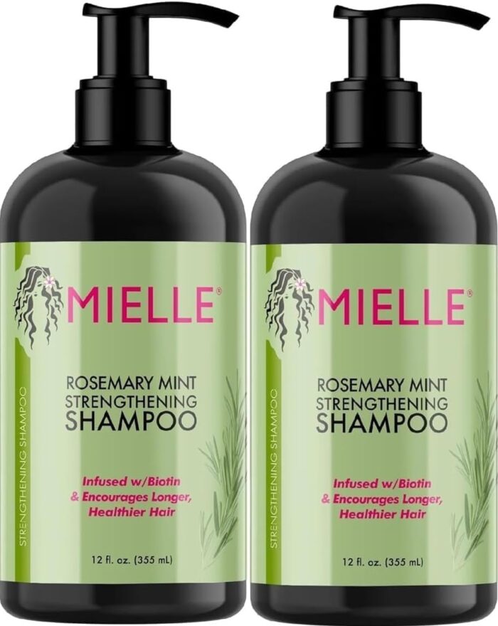 Mielle Rosemary Mint Shampoo with Biotin Deep Cleanses Scalp, 355ml (Pack of 2)