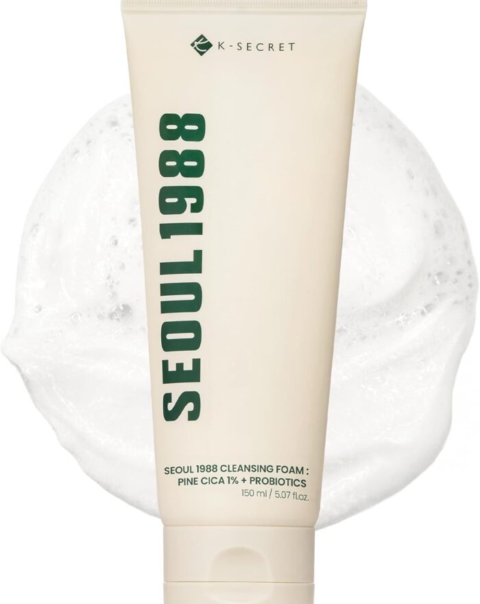 K-SECRET Cleansing Foam, Seoul 1988, Pine Cica 1%, Probiotics, 150ml,