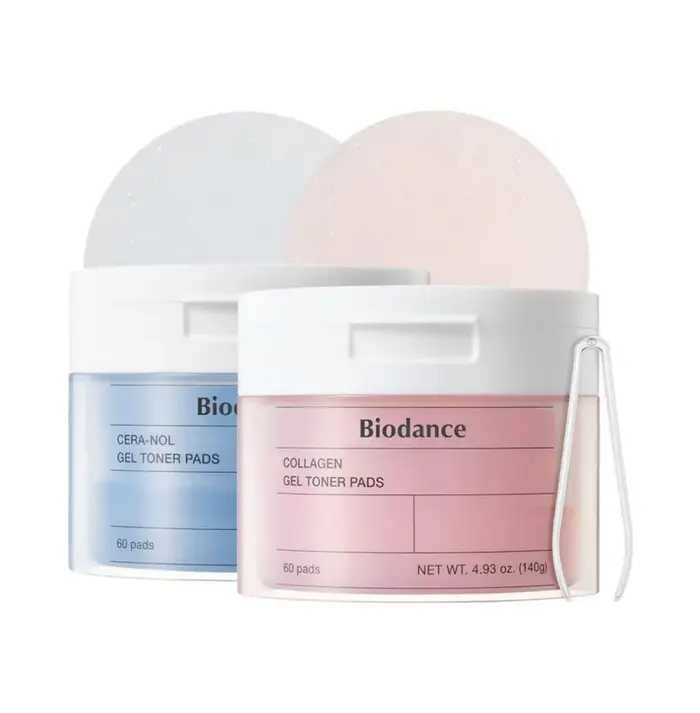 BIODANCE Gel Toner Pads Duo – Collagen & Ceramide Set