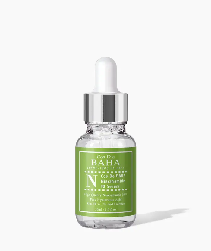 Cos De Baha Niacinamide 10% Zinc PCA 1% Licorice Extract Hyaluronic Acid Serum 30ml,