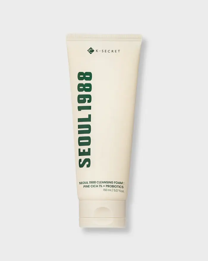 K-SECRET Cleansing Foam, Seoul 1988, Pine Cica 1% Probiotics 150ml,