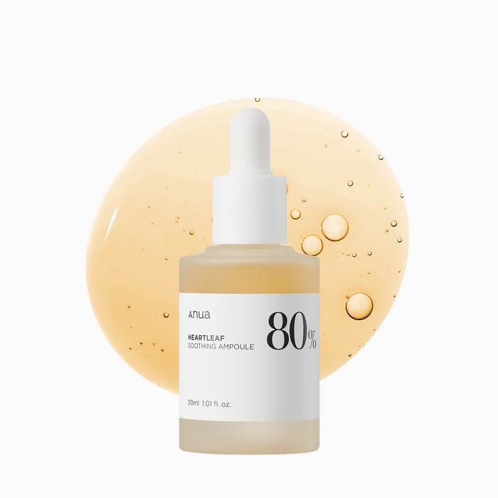 ANUA Heartleaf 80 Soothing Ampoule, Hydration Facial Serum 30ml,